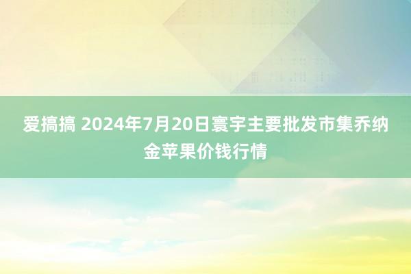 爱搞搞 2024年7月20日寰宇主要批发市集乔纳金苹果价钱行情