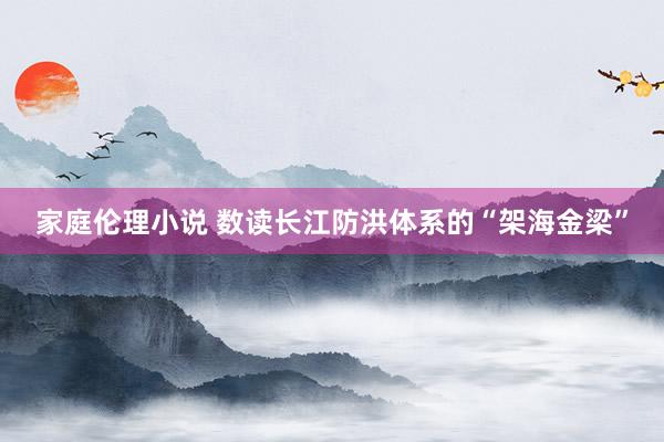 家庭伦理小说 数读长江防洪体系的“架海金梁”