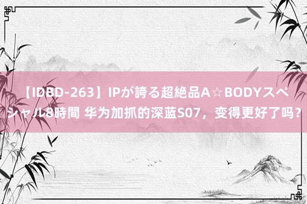 【IDBD-263】IPが誇る超絶品A☆BODYスペシャル8時間 华为加抓的深蓝S07，变得更好了吗？