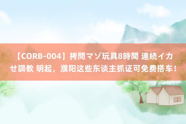 【CORB-004】拷問マゾ玩具8時間 連続イカせ調教 明起，濮阳这些东谈主抓证可免费搭车！