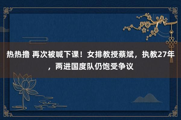 热热撸 再次被喊下课！女排教授蔡斌，执教27年，两进国度队仍饱受争议