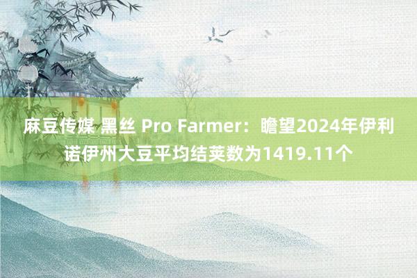 麻豆传媒 黑丝 Pro Farmer：瞻望2024年伊利诺伊州大豆平均结荚数为1419.11个