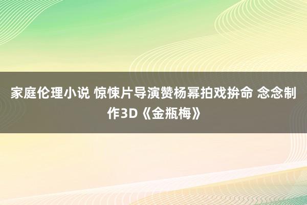 家庭伦理小说 惊悚片导演赞杨幂拍戏拚命 念念制作3D《金瓶梅》